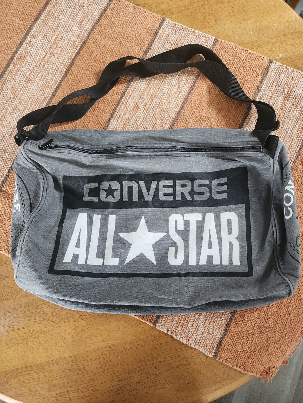 Converse All Star Gray Duffel Shoulder Bag